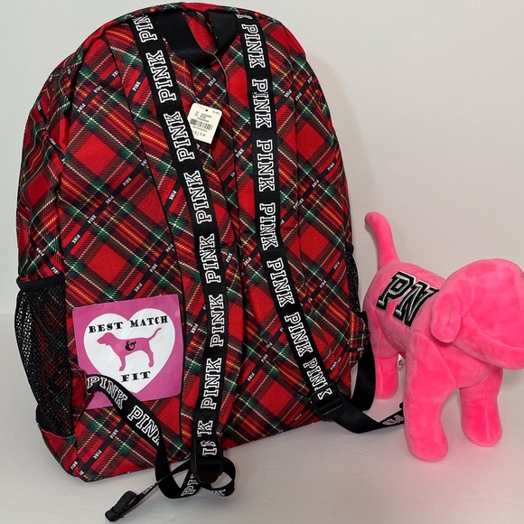 Victoria’s Secret PINK Logo Campus Backpack Plaid